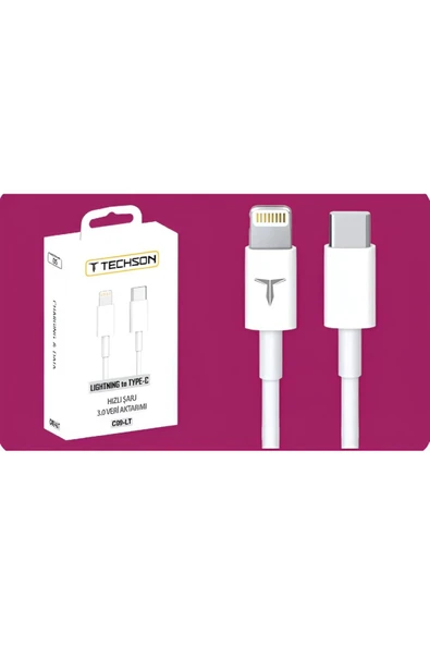 TECHSON 3.0 Lightning To Tpe-c Hızlı Şarj Kablosu Apple Iphone Uyumlu - 1