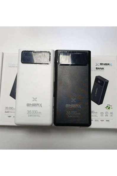 ENERX 35.000 Mah 3.6V 4 USB Girişli Digital ekranlı Fener Işıklı Powerbank - 3