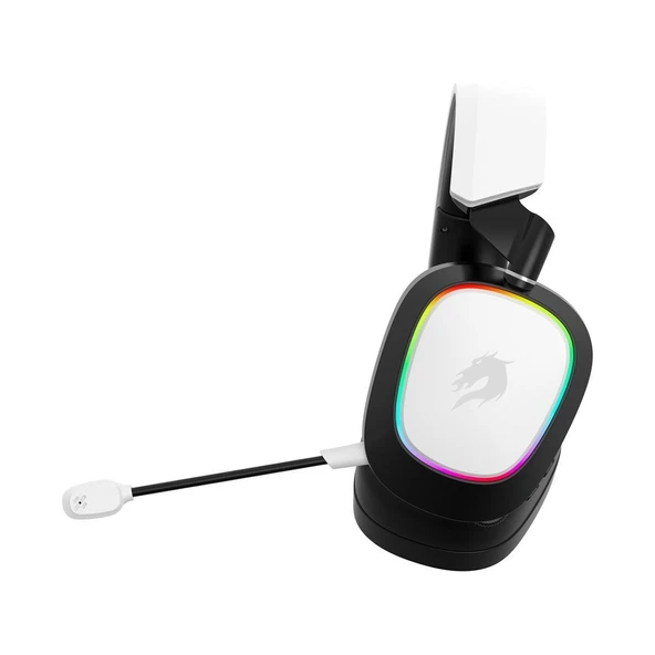 GameBooster WBH23W Nemesis Pro RGB 2.4Ghz+BT Kablosuz Oyuncu Kulaklığı Beyaz - 4