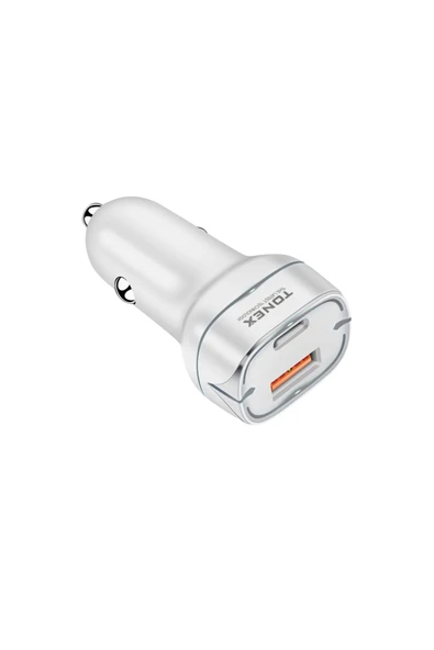 tonex TA-38W PD + USB-A Type-C to Type-C Kablolu Araç İçi Şarj Aleti Set - 3