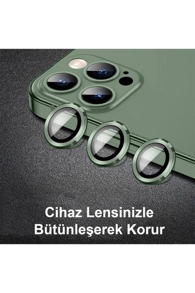 kalimera iPhone 13 Pro / 13 Pro Max  ile Uyumlu Premium Ultra Darbe Önleyici Safir Kamera Lens Koruyucu - 2