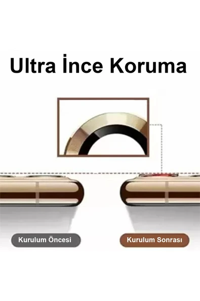 kalimera iPhone 14-14 Plus ile Uyumlu Premium Ultra Darbe Önleyici Safir Kamera Lens Koruyucu - 3