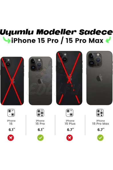 inteknoloji iPhone 15 Pro Max / 15 Pro Uyumlu Safir Kamera Koruyucu Gerçek Cam Metal Kamera Lens Koruyucu - 4