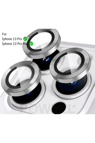 inteknoloji İphone 13promax Uyumlu 9h Tam Kaplayan Kamera Koruyucu Lens Koruyucu Metal Ve Kırılmaz Cam ürün görseli 1