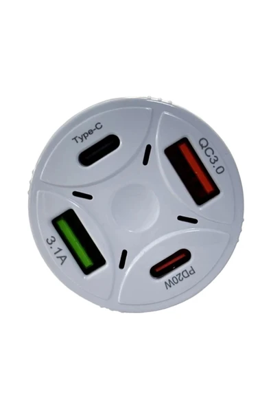 tonex Oto Çakmaklık 4A 53W 2x Pd + 2x Usb-A Araç Içi Şarj Adaptörü - 2