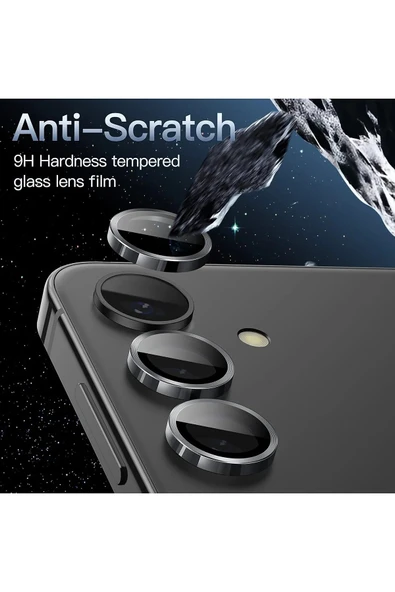 MustCase Samsung Galaxy A34 / A54 Uyumlu Parlak Siyah Kamera Lens Koruyucu Cam - 2