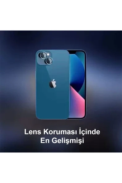 kalimera iPhone 14-14 Plus ile Uyumlu Premium Ultra Darbe Önleyici Safir Kamera Lens Koruyucu - 4