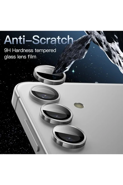 MustCase Samsung Galaxy A34 / A54 Uyumlu Parlak Silver Kamera Lens Koruyucu Cam Lens - 3