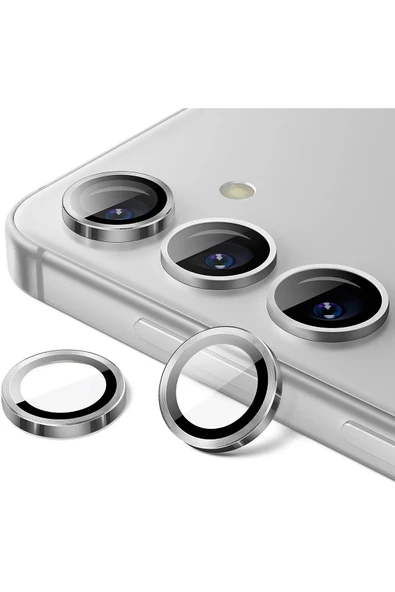 MustCase Samsung Galaxy A34 / A54 Uyumlu Parlak Silver Kamera Lens Koruyucu Cam Lens - 1