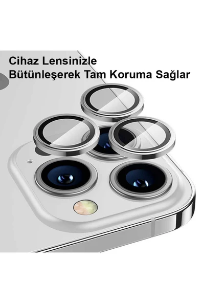 kalimera iPhone 13 Pro / 13 Pro Max  ile Uyumlu Premium Ultra Darbe Önleyici Safir Kamera Lens Koruyucu - 1