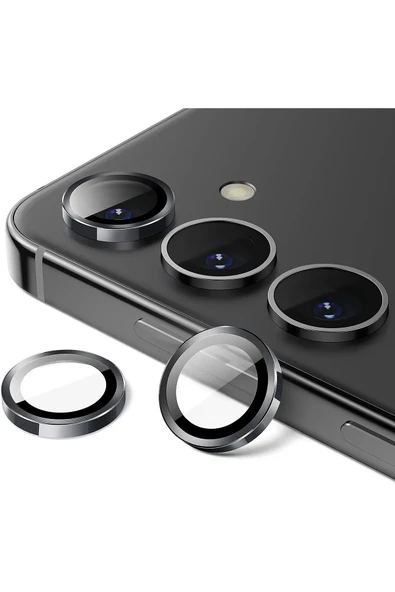 MustCase Samsung Galaxy A34 / A54 Uyumlu Parlak Siyah Kamera Lens Koruyucu Cam - 1