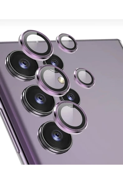 Solid Samsung Galaxy S23 Ultra Uyumlu 5 Parça Kamera Lens Koruyucu Cam Kamera Koruma Kılıf CL-07 - 1