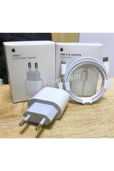 JOKERGSM Iphone Tüm Serilerle Uyumlu Hızlı Şarj Aleti Kablo Adaptör Set Iphone 11 / 12 / 13 / Pro / Pro Max - 1