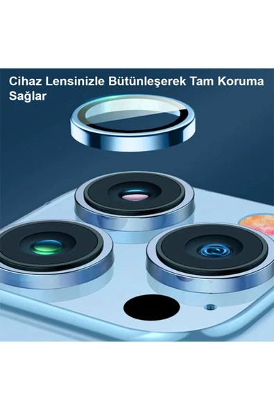 kalimera iPhone 13 Pro / 13 Pro Max ile Uyumlu Premium Ultra Darbe Önleyici Kamera Lens Koruyucu - 2