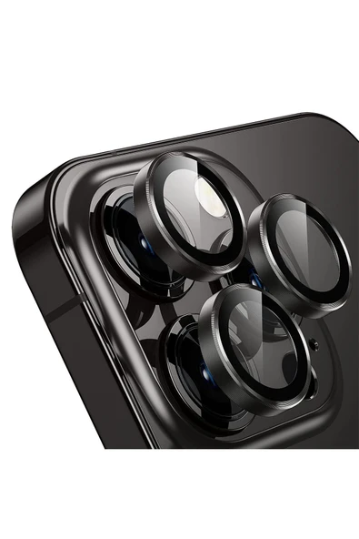 eaksesuarnet iPhone 13 Pro Max Uyumlu Kamera Koruyucu Cam Lens Mercek Koruyucu - 1