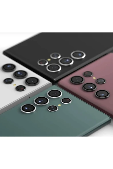 Solid Samsung Galaxy S23 Ultra Uyumlu 5 Parça Kamera Lens Koruyucu Cam Kamera Koruma Kılıf CL-07 - 2
