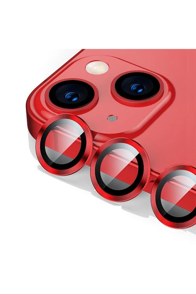 kalimera iPhone 14-14 Plus ile Uyumlu Premium Ultra Darbe Önleyici Safir Kamera Lens Koruyucu - 1