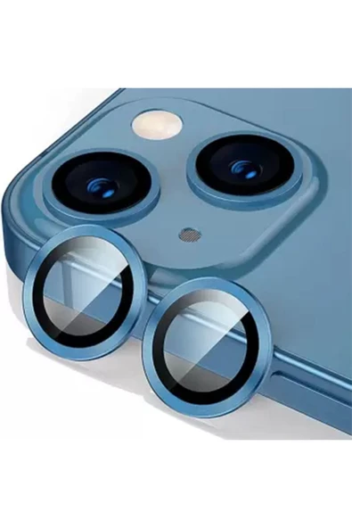 kalimera iPhone 14-14 Plus ile Uyumlu Premium Ultra Darbe Önleyici Safir Kamera Lens Koruyucu - 1