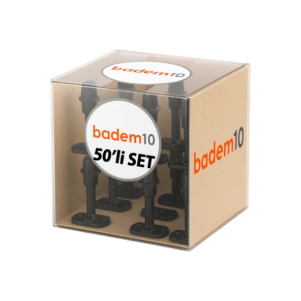 Siyah 50 ADET Silikon Kapı Pencere Arkası Tampon Vidalı Duvar Boya Koruyucu Plastik Stoper Seti - Resim 6