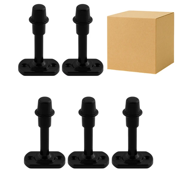 Siyah 50 ADET Silikon Kapı Pencere Arkası Tampon Vidalı Duvar Boya Koruyucu Plastik Stoper Seti ürün görseli