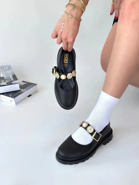 BİÇOMİ Okira Siyah Cilt Oxford Ayakkabı ürün görseli