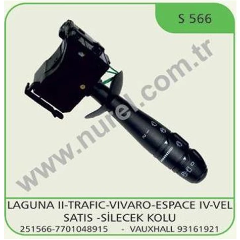 Renault Silecek Kumanda Kolu Laguna II Trafıc II Vivaro Espace IV Vel Satıs - Nurel S 566 ürün görseli