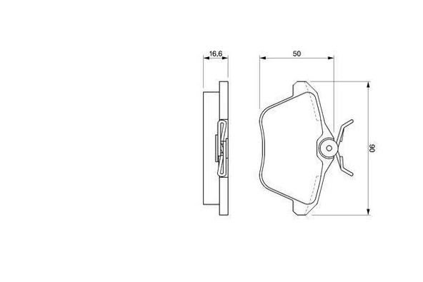 Alfa Romeo Arka Fren Balatası Alfa 156 Tum Modeller 97> Alfa 166 Tum Modeller 98> - Valeo 670581 - Resim 1