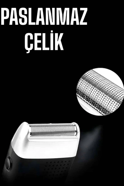 Tıraş Makinesi Islak Ve Kuru Kullanıma Uygun Kablosuz Taşınabilir - Resim 4