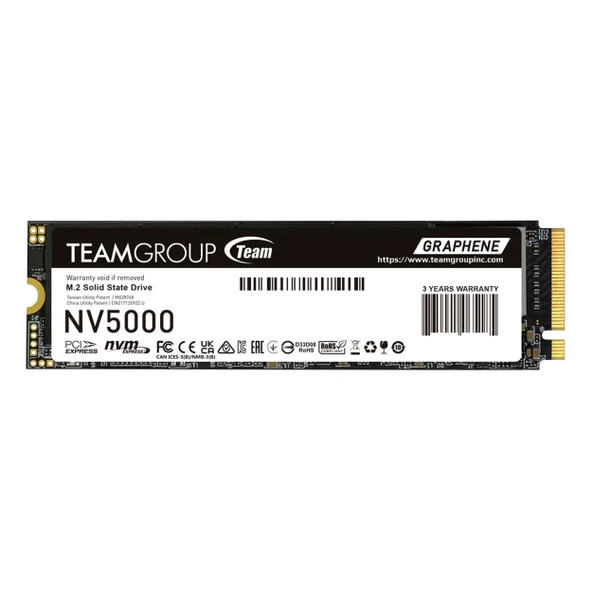 Team NV5000 TM8FGM001T0C101 1TB (4500/1900MB/s) M.2 2280 PCIe 4.0 NVMe SSD ürün görseli 1