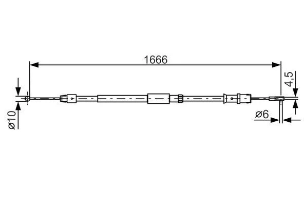 EL FREN TELI ARKA SAG SOL CRAFTER SPRINTER (3 3,2 3,5 4,6 TON) 06 09 (1666/1407mm) - BOSCH 1987482032 - 1