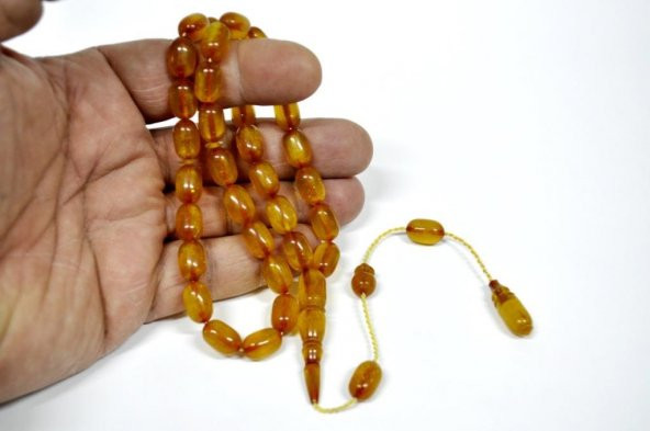 Tesbihci Dayı Sıkma Kehribar Tesbih (Khr -10735) - 3