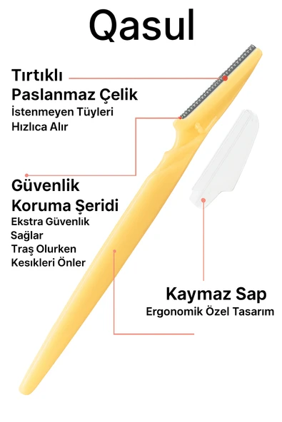 Professional 3 Adet Yüz Jileti Kaş Usturası - 3