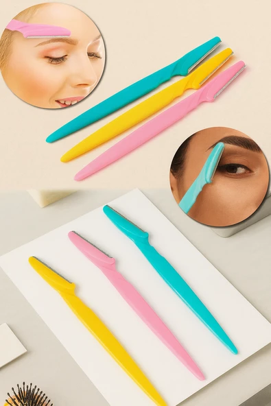 Professional 3 Adet Yüz Jileti Kaş Usturası - 6