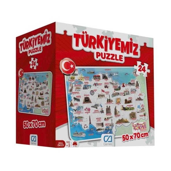 Ca Games Türkiyem 24 Parça Puzzle 50x70cm