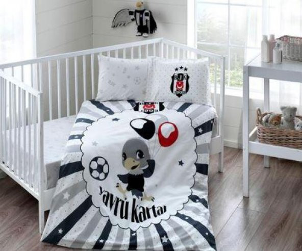 Taç Beşiktaş Ballon Baby Bebek Nevresim Takımı