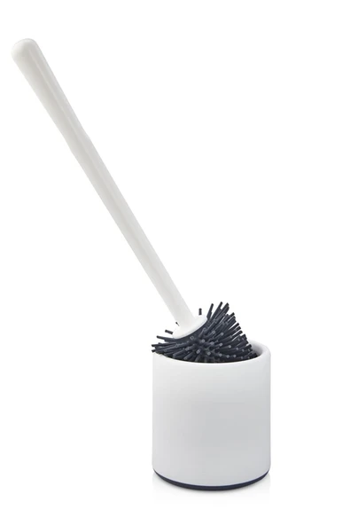 SAS Silikon Wc Tuvalet Banyo Fırçası Klozet Fırçası Oval Beyaz - 2