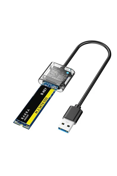 Akman ALLY M.2 Sata USB 3.0 Gen1 SSD Harddisk Kutusu M.2 NGFF- JMS578-(1903) - MKİ8305-7533 - Resim 2