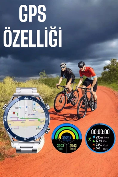 Akıllı Saat Yeni Nesil 2024 Model Metal Kordonlu Bluetooth Bağlantılı - 4