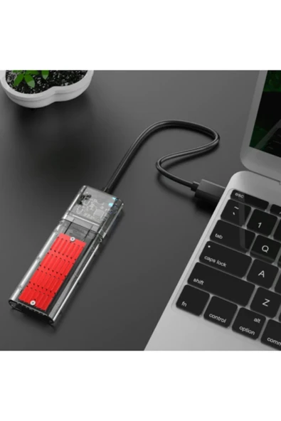 Akman ALLY M.2 Sata USB 3.0 Gen1 SSD Harddisk Kutusu M.2 NGFF- JMS578 Kapaklı-(1903) - ACL6202121-7610 - Resim 4