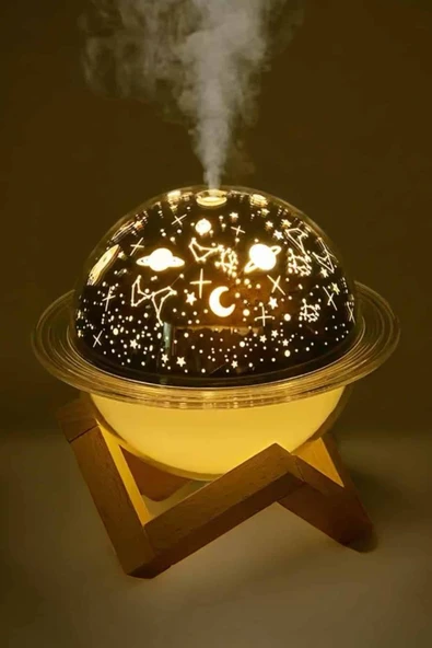 Hava Nemlendirici Masa ve Gece Lambası USB Projeksiyon Aromaterapi - 3