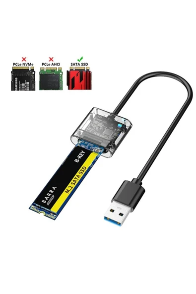 Akman ALLY M.2 Sata USB 3.0 Gen1 SSD Harddisk Kutusu M.2 NGFF- JMS578-(1903) - MKİ8305-7533 - Resim 5