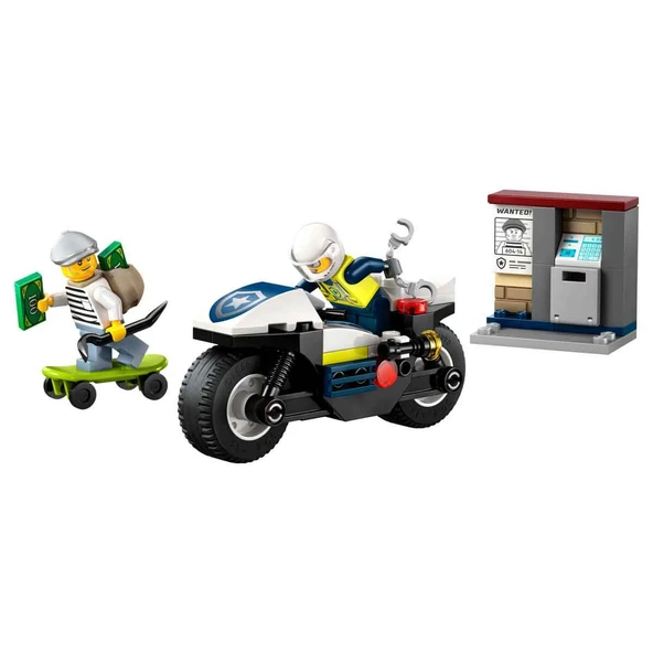 LEGO 60455 City Polis Motosikleti Takibi - Resim 4