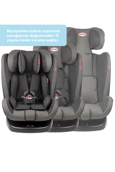 Heyner Kids Infiny Twist 0-36kg Isofix Oto Koltuğu ( 360° Dönebilir) Siyah - 2