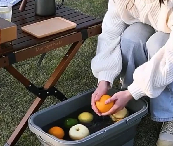 KATLANIR KOVA PİKNİK SEPETİ ÇOK FONKSİYONLU MASA TAŞIMA KUTUSU - 5