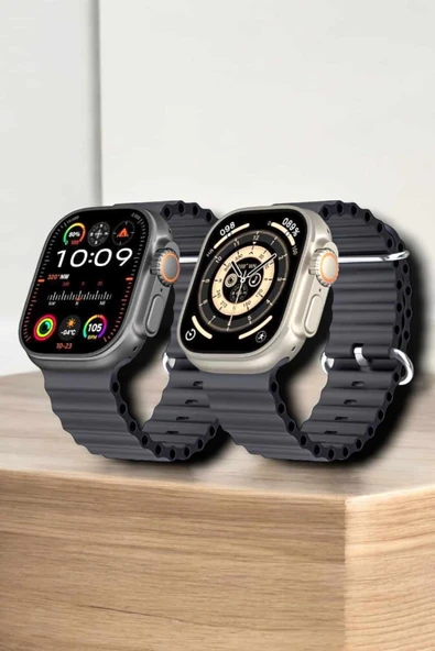 45 MM Gri Kasa Ultra Akıllı Saat Sesli Görüşme, Sağlık Takibi, Suya Dayanıklı - Resim 4