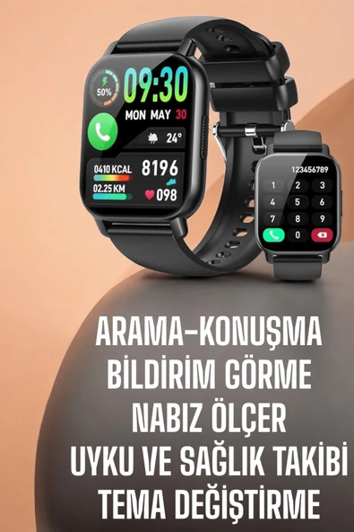Yeni Nesil Akıllı Saat Arama Bildirimleri, Uyku & Kalp Atış Takibi - Resim 4