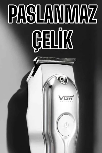 Tıraş Makinesi Güçlü Motor Şarjlı Uzun Pil Ömürlü - Resim 4