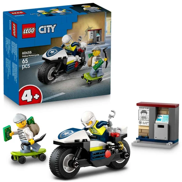 LEGO 60455 City Polis Motosikleti Takibi ürün görseli 1