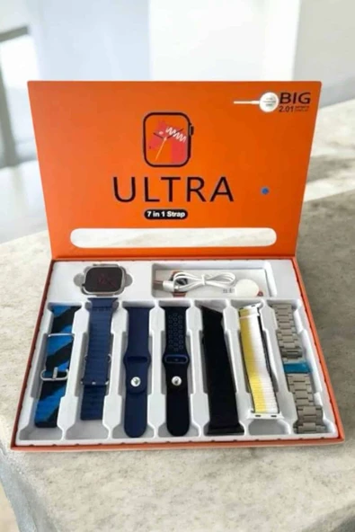 Akıllı Saat 7 Kordonlu Bildirim Görebilen Metal Kordon GPS Özelliği - Resim 3