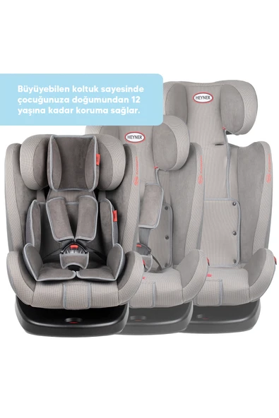 Heyner Kids Infiny Twist 0-36kg Isofix Oto Koltuğu ( 360° Dönebilir) Gri - 2